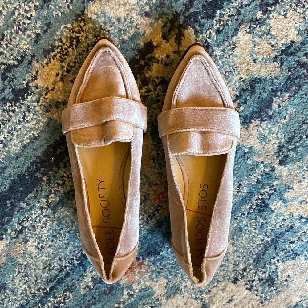 Pink Velvet Loafers